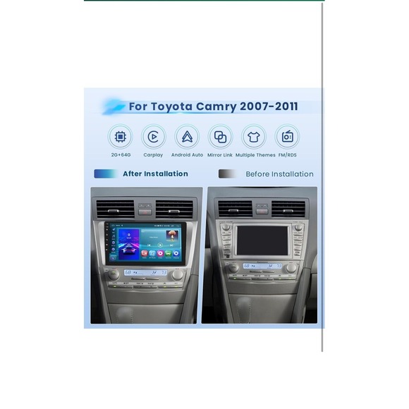 2007-2011 Toyota Camry 9" Car Stereo Radio Android 12 Carplay GPS Camera - Picture 2 of 11